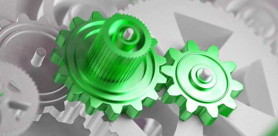 Ecology background and process improvement concept.3d illustration. Stock Illustration