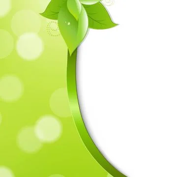 Ecology background with leaf Stock Illustration