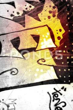 Ecology background over old dirty wall, urban hip hop background gray texture Stock Illustration