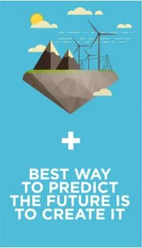 Ecology background with Quote Stock Illustration