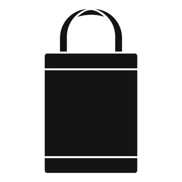 Ecology bag icon simple vector. Eco fabric bag Illustration