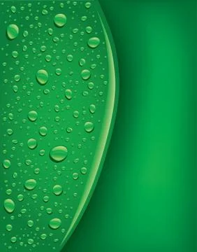 Ecology banner with fresh water drops Stock Illustration