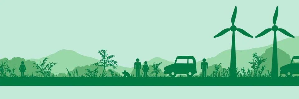 Ecology. Banner. Stock Illustration