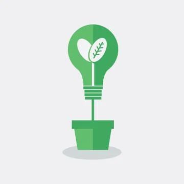 Ecology bulb light Stock Illustration