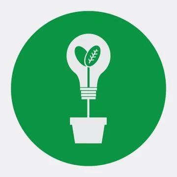 Ecology bulb light Illustrazione stock