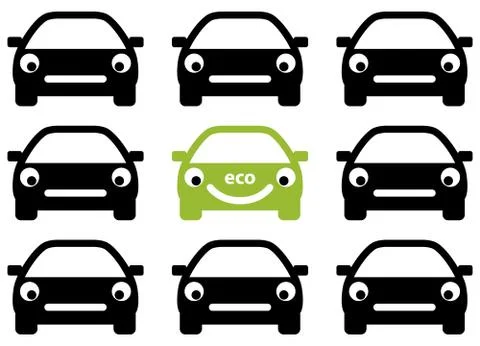 Ecology car friendly concept Stock Illustration