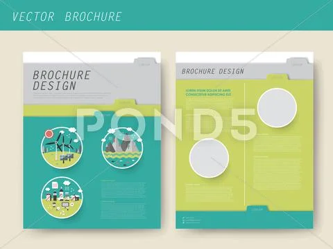 Ecology concept brochure template Stock Illustration