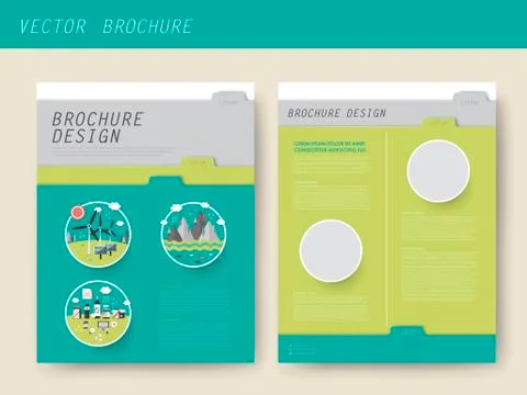 Ecology concept brochure template Stock Illustration