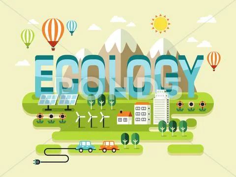 Ecology concept design Stock Illustration