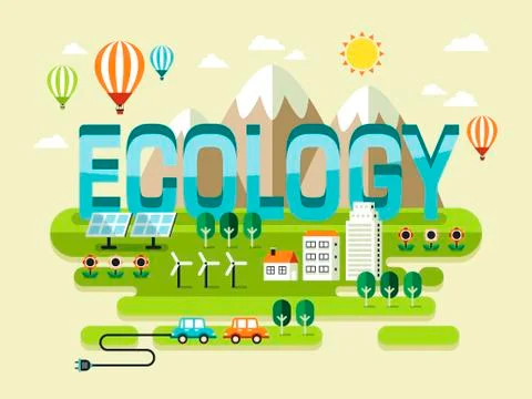 Ecology concept design Stock Illustration