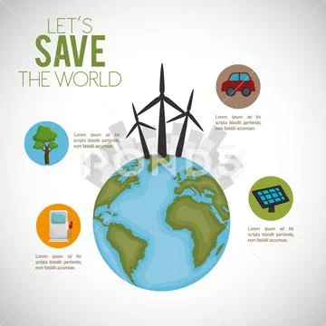 Ecology concept design Stock Illustration