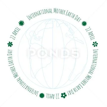 Ecology concept with Earth and text Stock Illustration