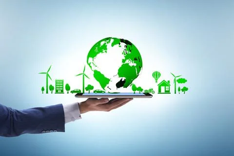 Ecology concept with ecological elements 库存照片