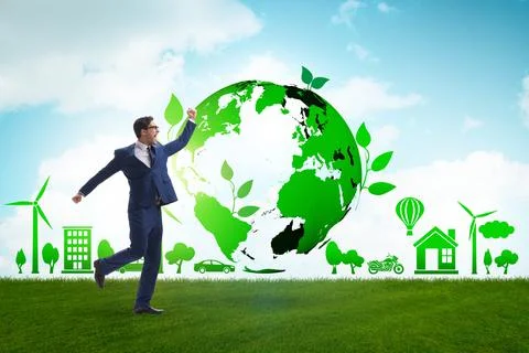 Ecology concept with ecological elements Stock-Fotos