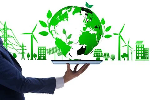 Ecology concept with ecological elements 库存照片