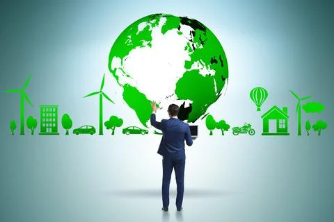 Ecology concept with ecological elements Stock Photos