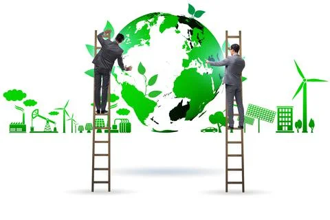 Ecology concept with ecological elements 库存照片