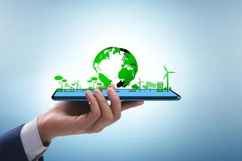 Ecology concept with ecological elements 库存照片