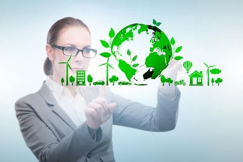 Ecology concept with ecological elements 库存照片