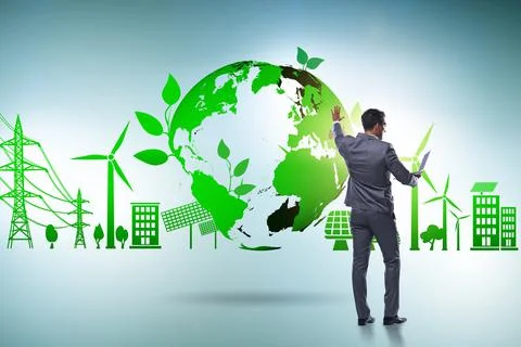 Ecology concept with ecological elements Stock Photos