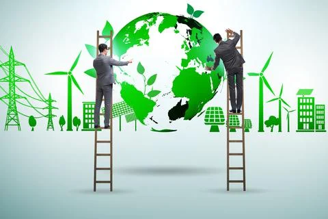 Ecology concept with ecological elements Stock Photos