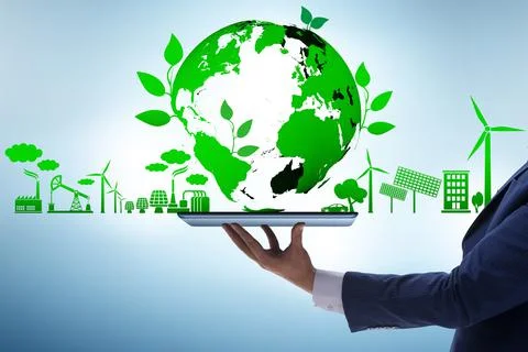 Ecology concept with ecological elements 库存照片