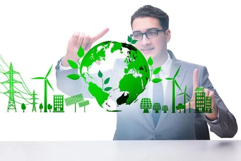 Ecology concept with ecological elements 库存照片