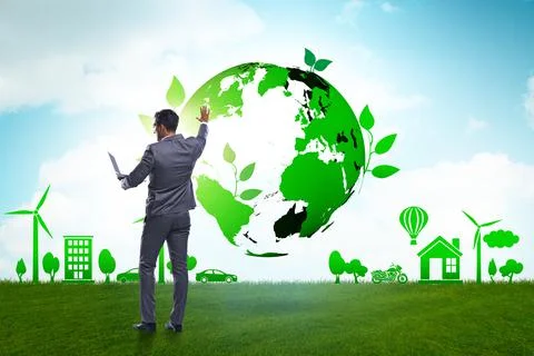 Ecology concept with ecological elements Stock Photos
