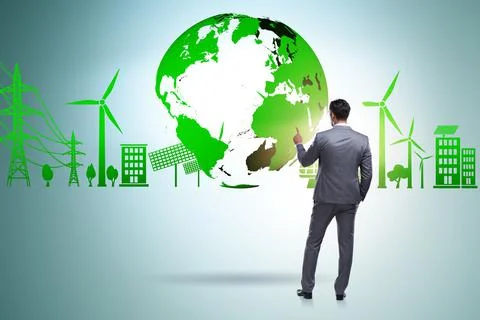 Ecology concept with ecological elements 库存照片