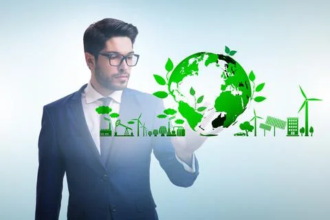 Ecology concept with ecological elements Stock Photos