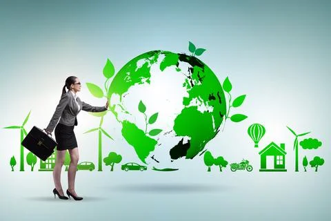 Ecology concept with ecological elements Stock-Fotos