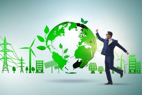 Ecology concept with ecological elements 库存照片