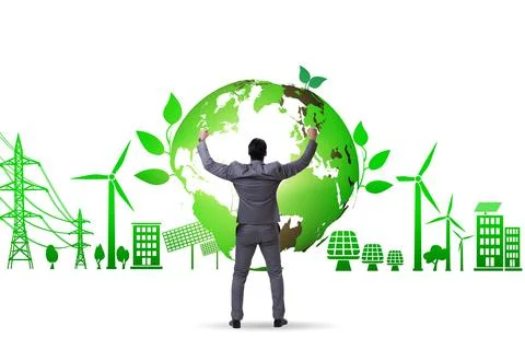 Ecology concept with ecological elements 库存照片