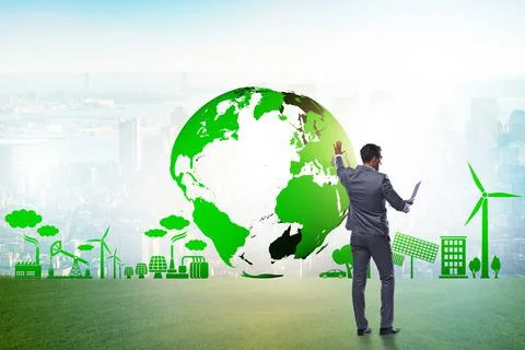 Ecology concept with ecological elements Stock-Fotos