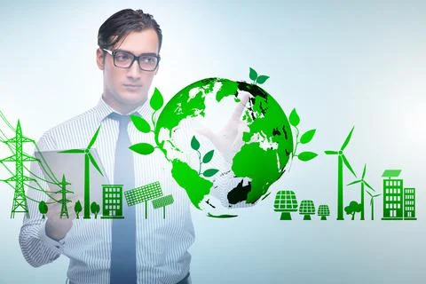 Ecology concept with ecological elements 库存照片