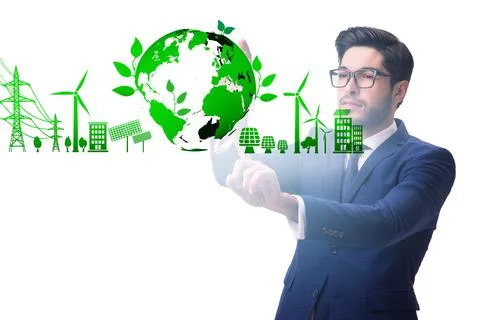 Ecology concept with ecological elements 库存照片