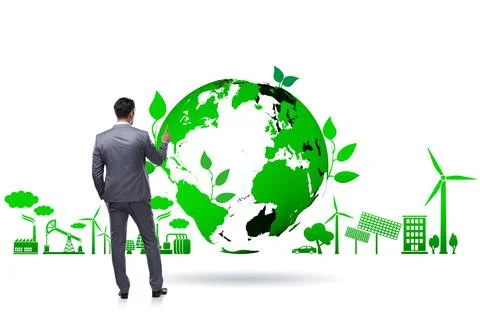 Ecology concept with ecological elements 库存照片