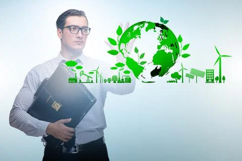 Ecology concept with ecological elements 库存照片