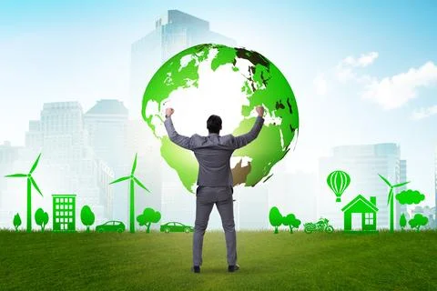 Ecology concept with ecological elements Stock Photos