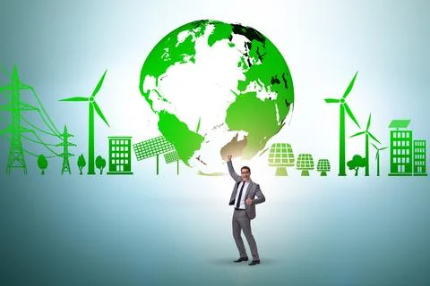 Ecology concept with ecological elements 库存照片