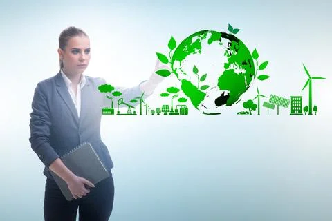 Ecology concept with ecological elements 写真素材