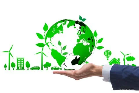 Ecology concept with ecological elements 库存照片