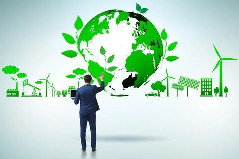 Ecology concept with ecological elements 库存照片