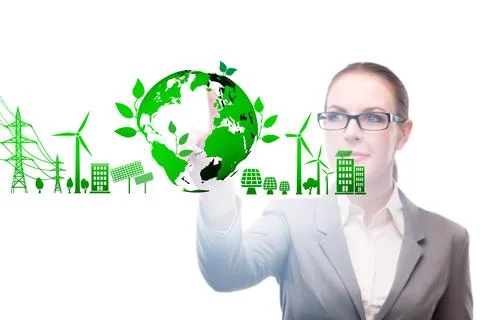 Ecology concept with ecological elements Stock Photos