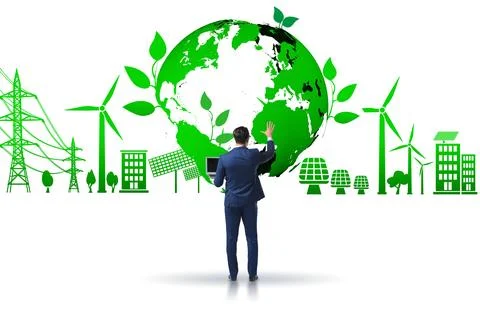 Ecology concept with ecological elements 库存照片