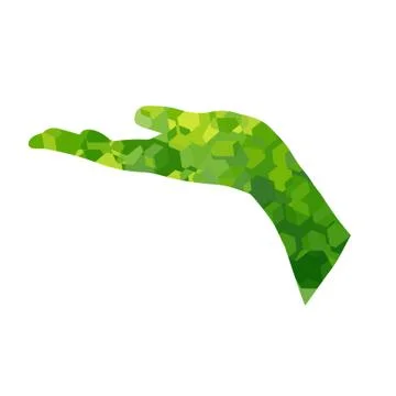 Ecology concept hand geometric Stock Illustration