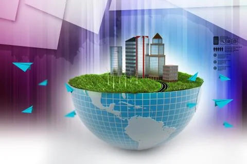 Ecology concept Illustrazione stock