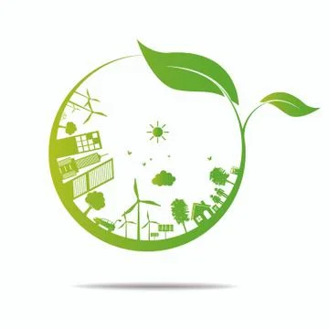 Ecology concept. save world Stock Illustration