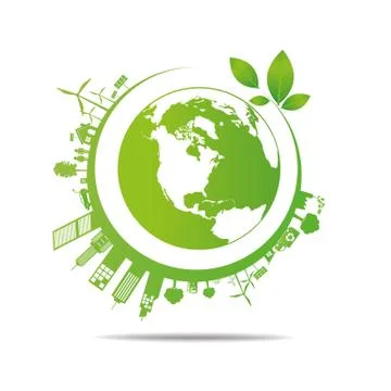 Ecology concept. save world Stock Illustration