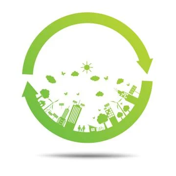 Ecology concept. save world Stock Illustration